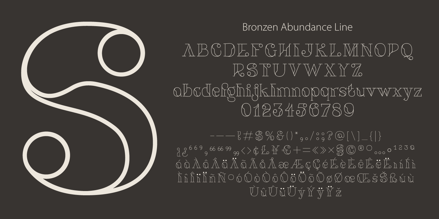 Пример шрифта Bronzen Abundance #6